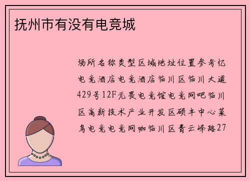 抚州市有没有电竞城
